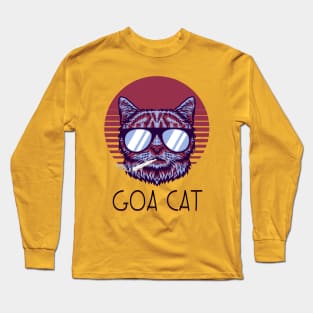 Goa cat - Catsondrugs.com - Techno Party Ibiza Rave Dance Underground Festival Spring Break  Berlin Good Vibes Trance Dance technofashion technomusic housemusic Long Sleeve T-Shirt